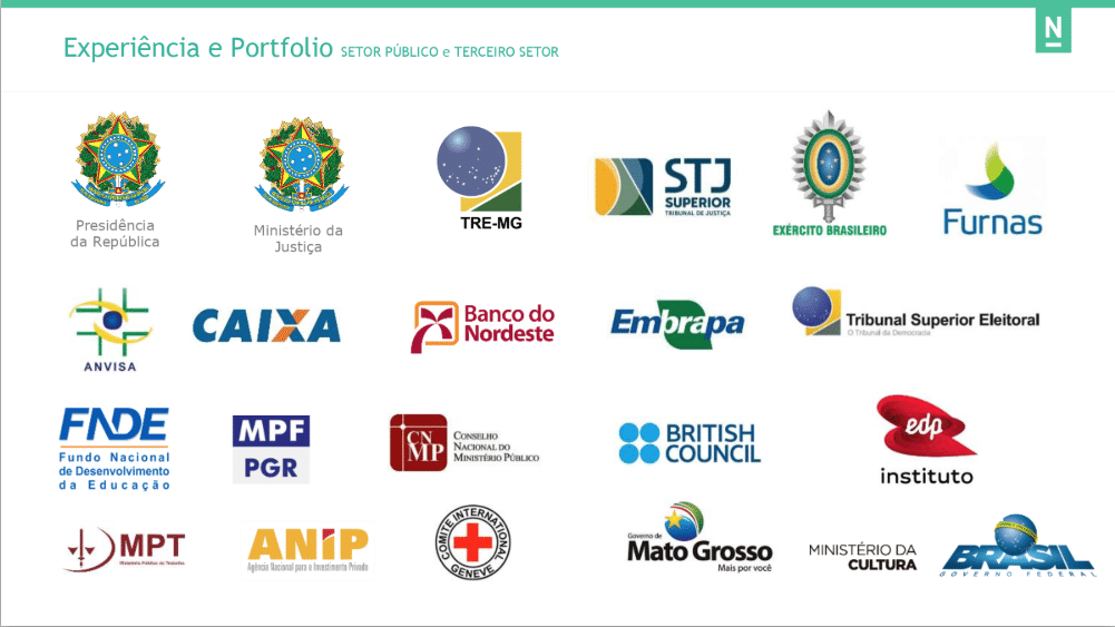 Experiência e Portfólio - Setor Público e Outros - Nino Carvalho